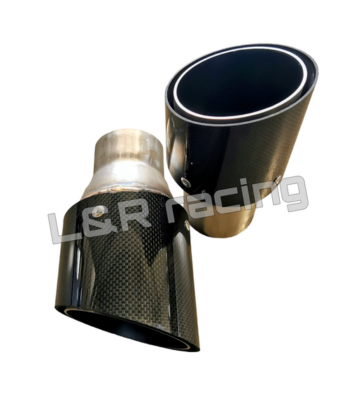 Universal Exhaust Tip Stainless Steel Carbon Titanium Black